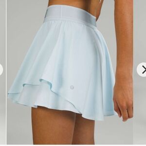 Lululemon Court Rival Blue Skirt High Rise Powder Blue Sz 10